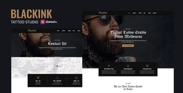Blackink – Tattoo Studio Elementor Template Kit